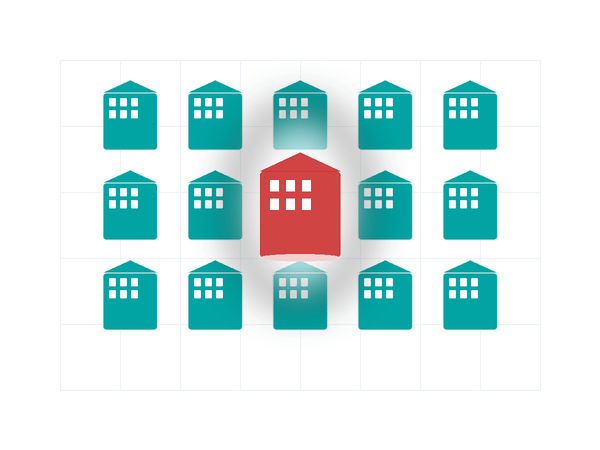 Bar chart with five equal teal bars on axes, indicating stable, periodic cash flow.